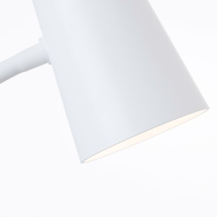 Plast klemmelampe hvid, Musab, 7W, 3000K LED, 3 trins lysdæmper