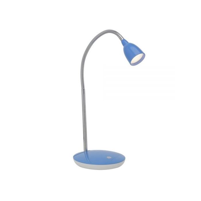 Plast skrivebordslampe blå, Kit, 3W, 3000K LED, med brytare