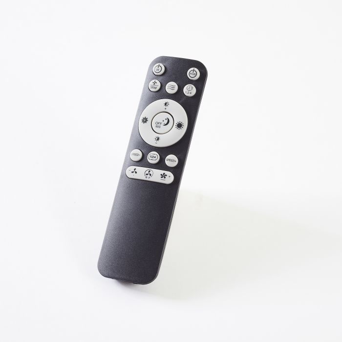Modern loftventilator sort, Yasir, 40W, RGBW LED, med fjärrkontroll