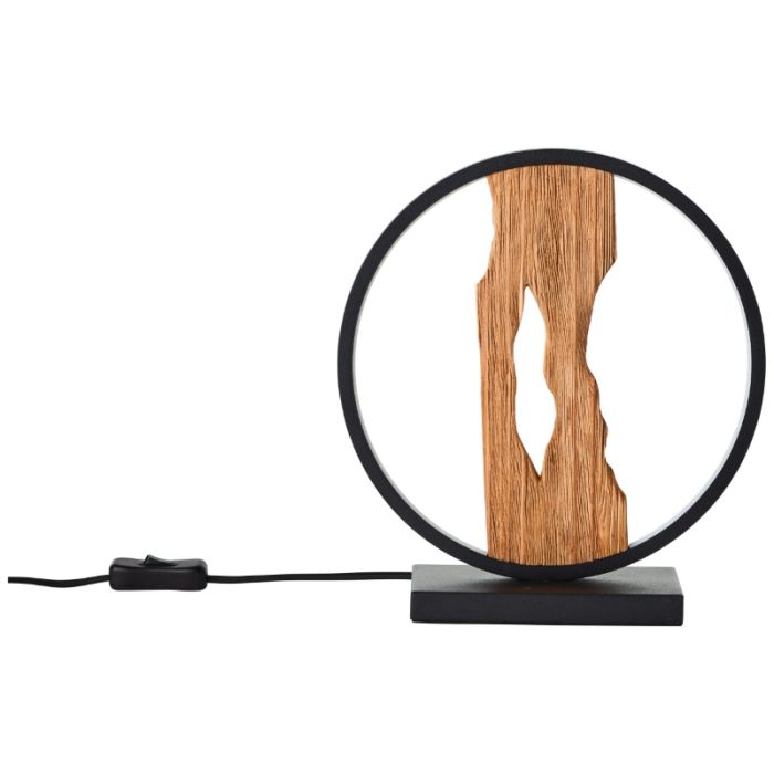 Rustik bordlampe træ, Raynor, 7,5W, 3000K LED, med brytare
