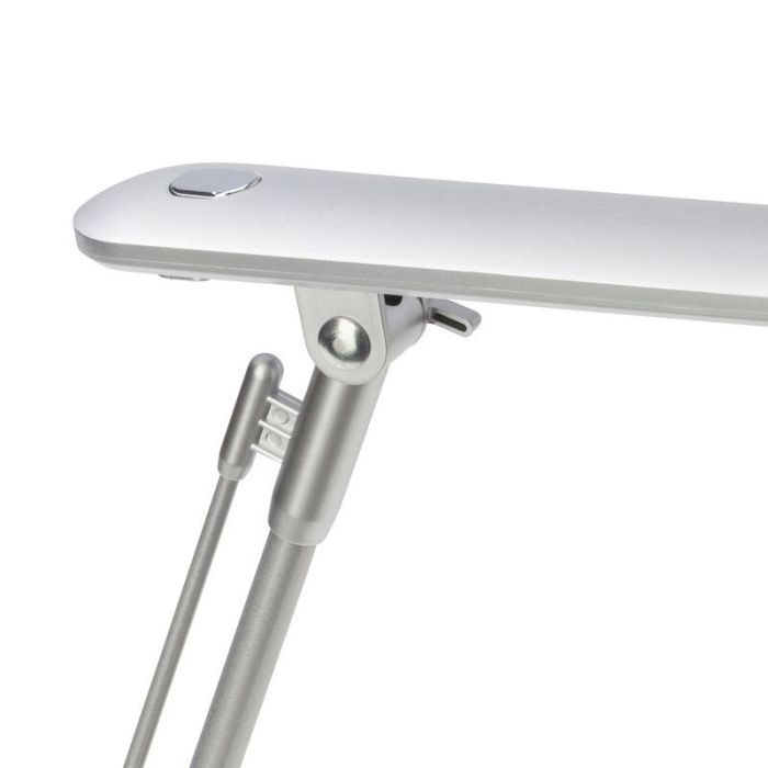 Metal skrivebordslampe sølv, Larah, 6W, 4000K LED, med brytare