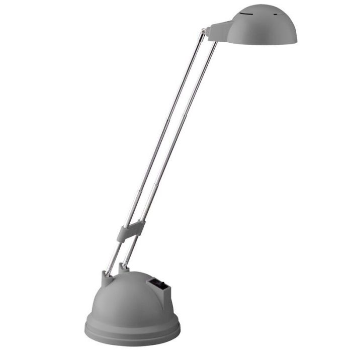 Modern skrivebordslampe grå, Louna, 6W, 2700K LED, med brytare