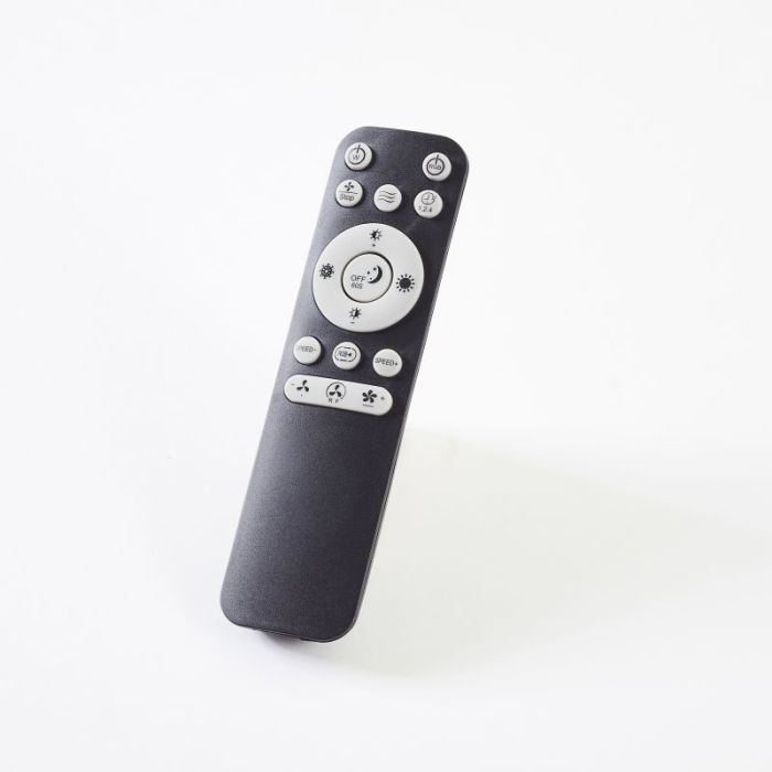 Modern loftventilator sort, Stefanus, 40W, RGBW LED, med fjärrkontroll