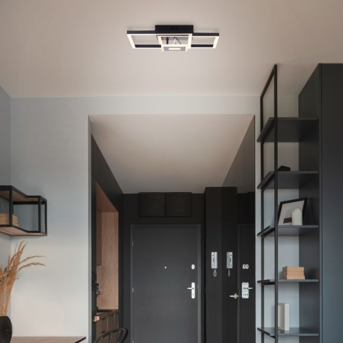 Design loftlampe sort, Volkert, 22W, 3000K LED