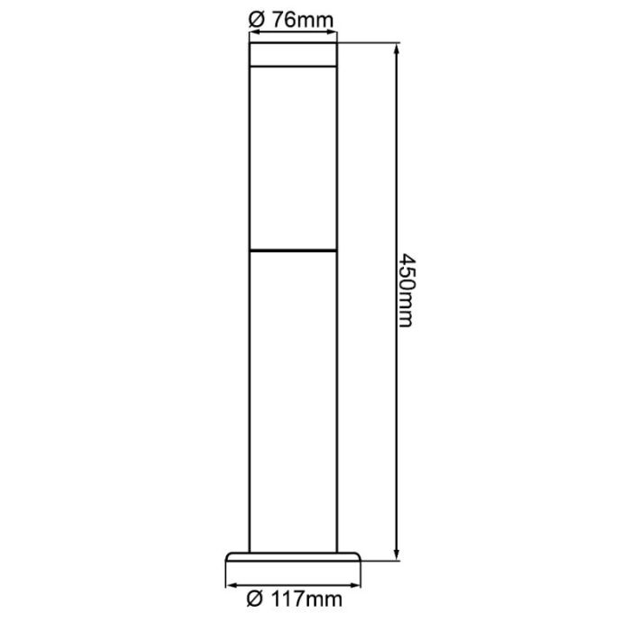 Metal udendørslampe sort, Meis, IP44