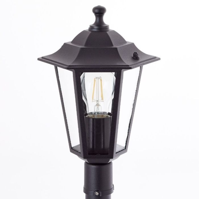 Klassisk udendørslampe sort, Radha, IP44