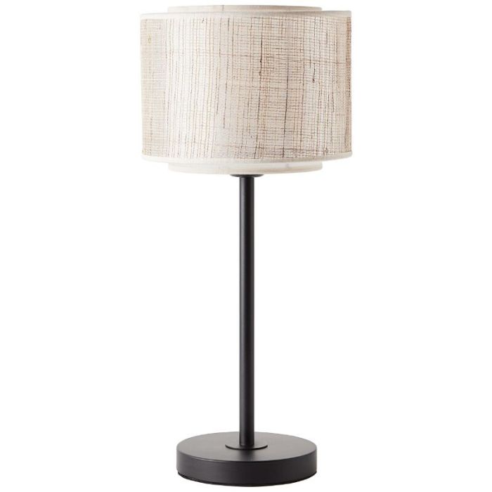 Rustik bordlampe beige, Gerbert, med brytare