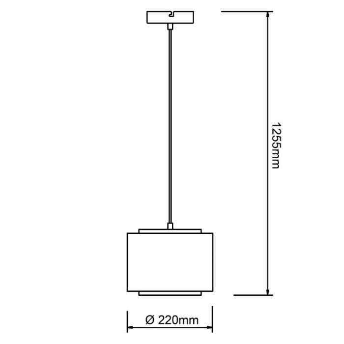 Rustik pendler lampe beige, Gerbert