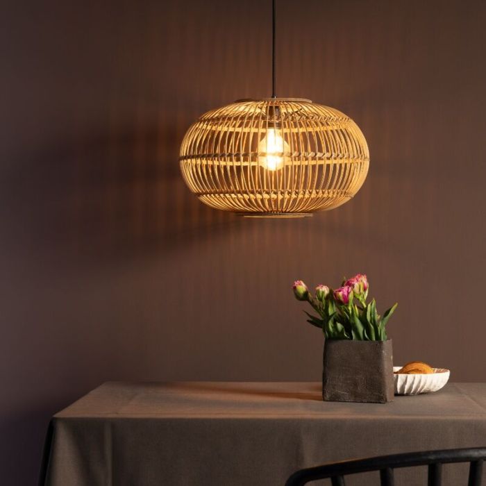 Rattan pendler lampe brun, Sevim
