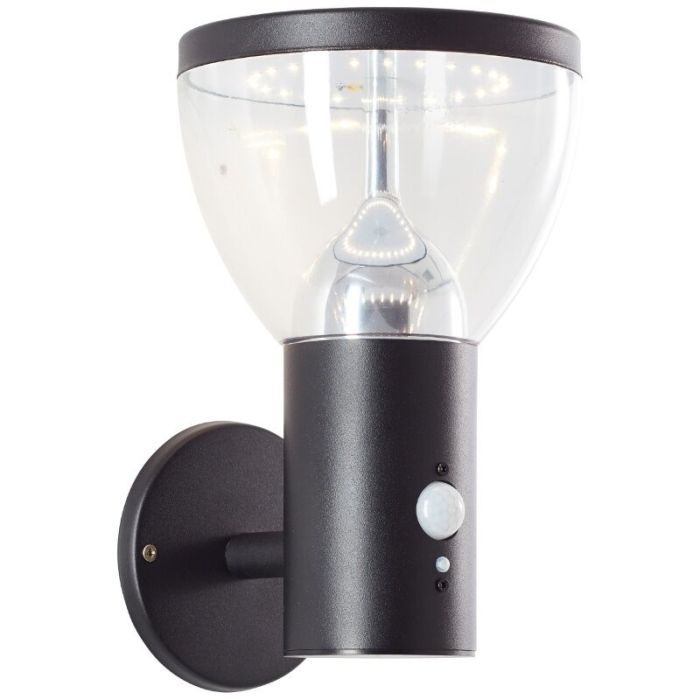 Modern udendørs væglampe solcelle sort, Saar, 3W, 3000K LED, IP44