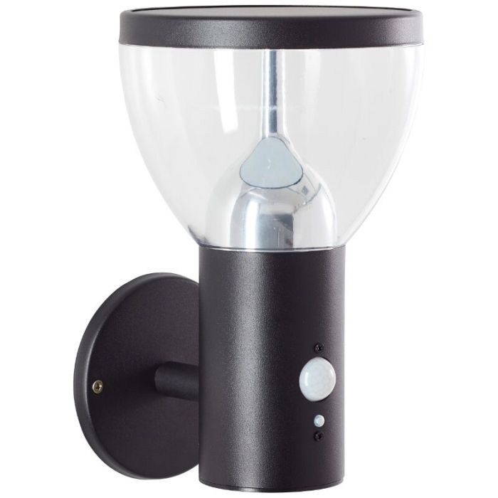 Modern udendørs væglampe solcelle sort, Saar, 3W, 3000K LED, IP44