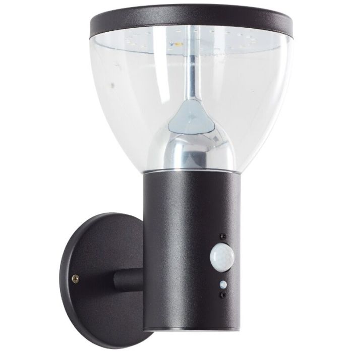 Modern udendørs væglampe solcelle sort, Saar, 3W, 3000K LED, IP44