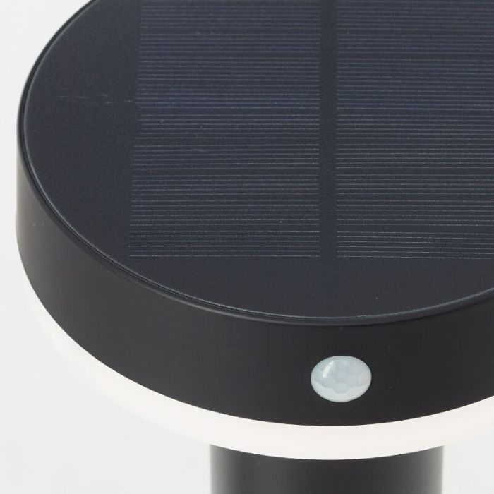 Metal udendørslampe gulvlampe solcelle sort, Kubilay, 3W, 4000K LED, IP44