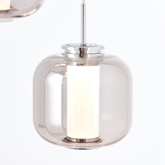 Design pendler lampe krom, Emmely, 17W, 3000K LED