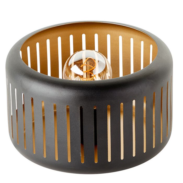 Industri bordlampe sort, Veronika, med brytare