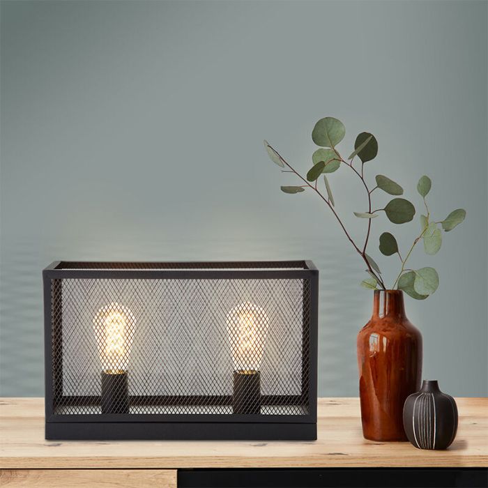 Industri bordlampe sort, Esperanza, med brytare