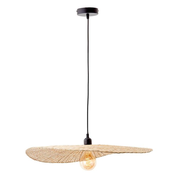 Træ pendler lampe beige, Georgina