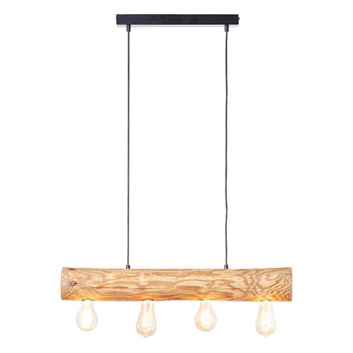 Træ pendler lampe brun, Sibren