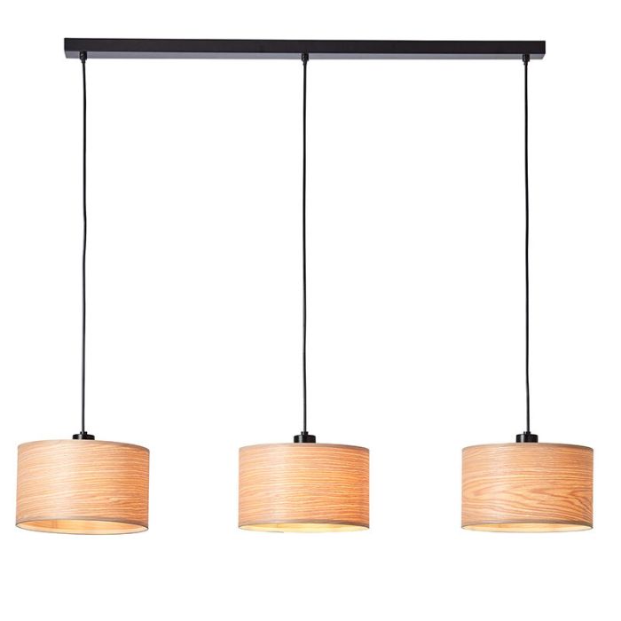 Træ pendler lampe beige, Enna