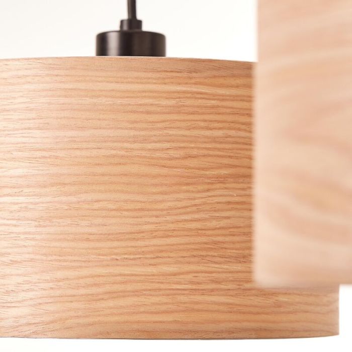 Træ pendler lampe beige, Enna