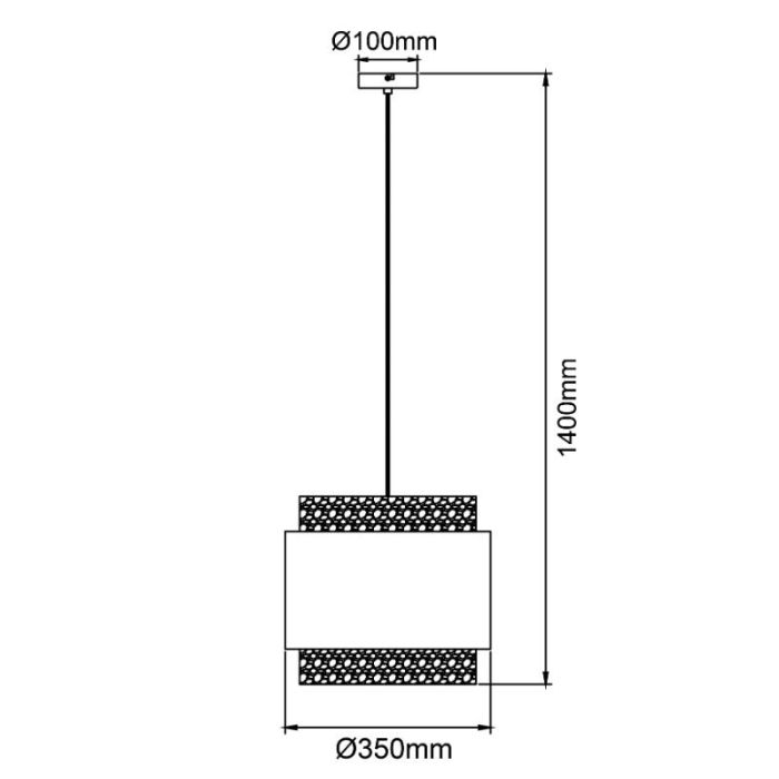 Rustik pendler lampe brun, Vibeke