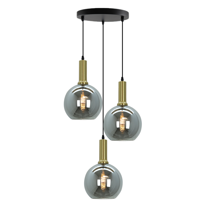Design pendler lampe grå, Giada