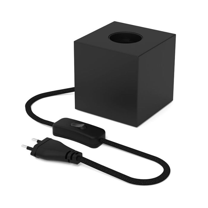 Sort bordlampe uden skærm modern, Loana, med brytare