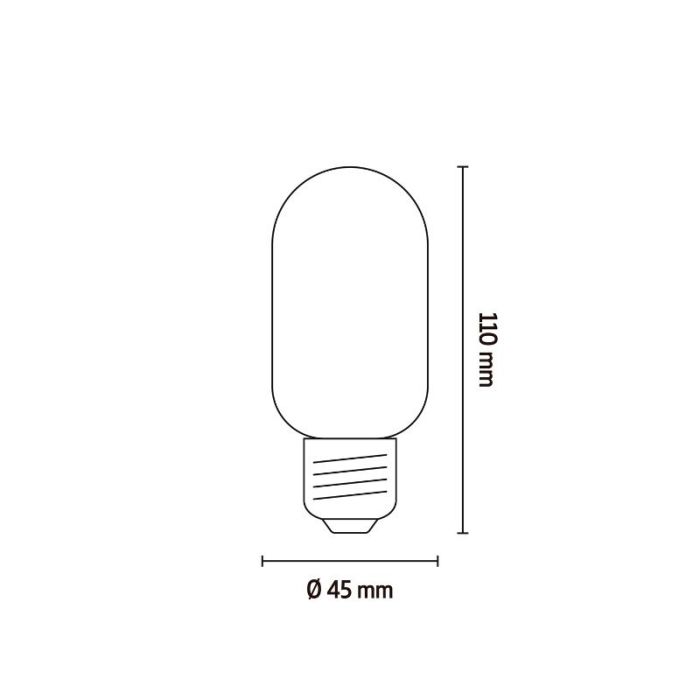 Dimmbare Calex E27 LED rørpære rav, 3,8W, 2100K