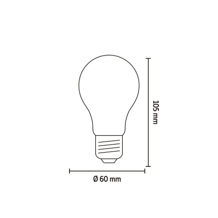 Dimmbare Calex E27 filament pære grå, 4W, 1800K