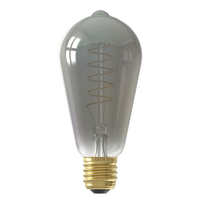 Dimmbare Calex E27 LED Edison pære grå, 4W, 1800K