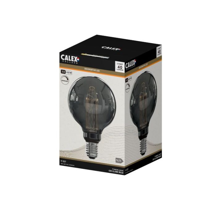 Dimmbare Calex E27 filament pære grå, 3,5W, 2000K