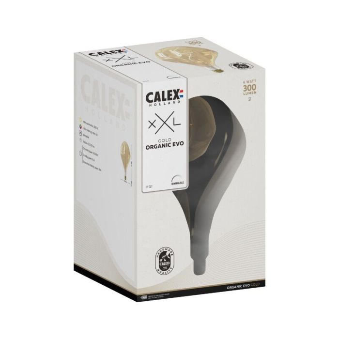 Dimmbare Calex E27 filament pære rav, 6W, 1800K