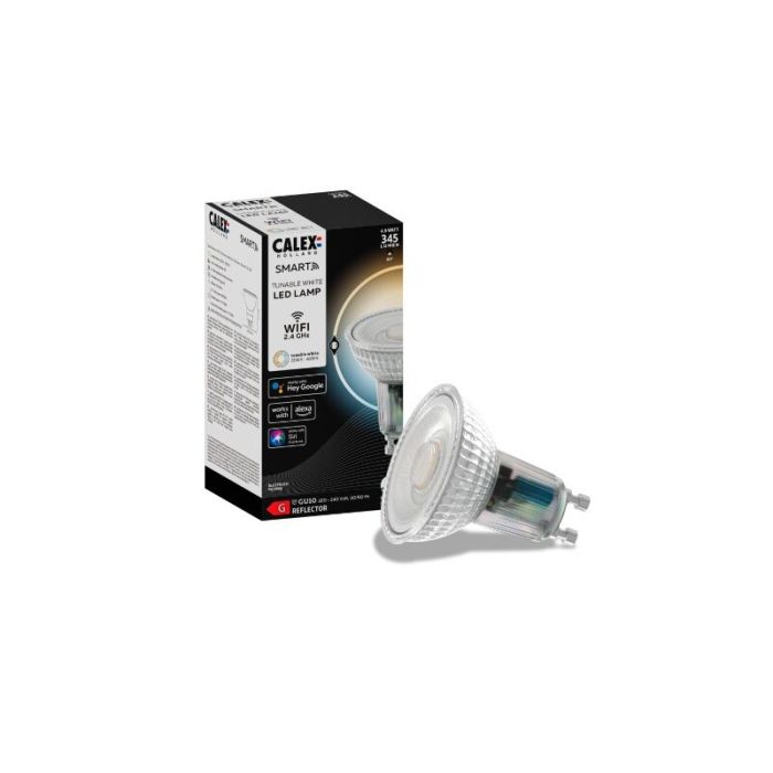 Calex LED WiFi pære GU10, 4,9W, 2200-4000K