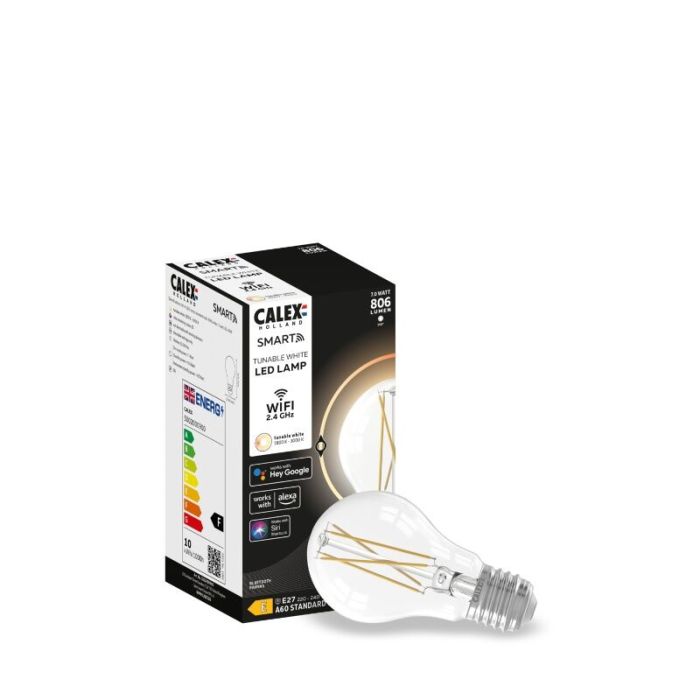 Calex LED WiFi pære E27 7W, justerbar lysfarve