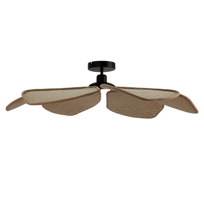 Rustik loftlampe beige, Vere
