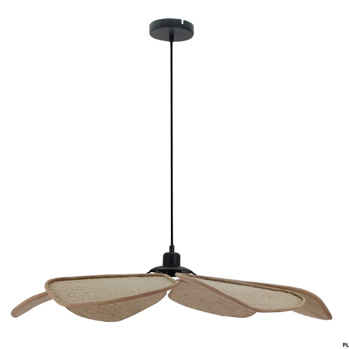 Rustik pendler lampe beige, Vere