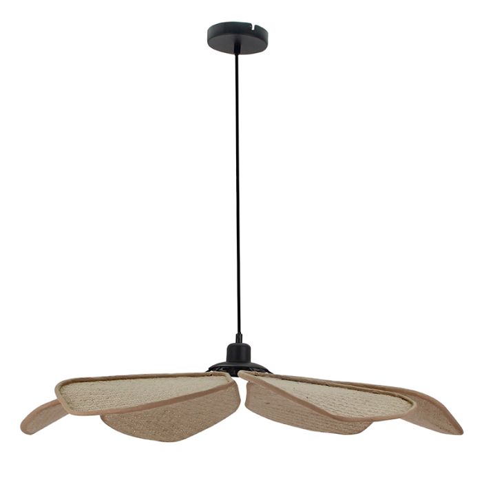 Rustik pendler lampe beige, Vere