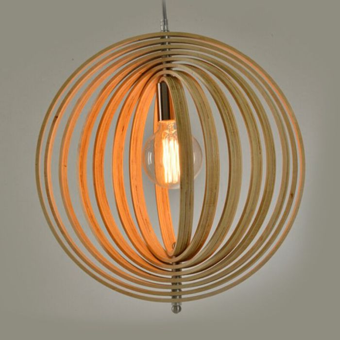 Rustik pendler lampe træ, Chislaine