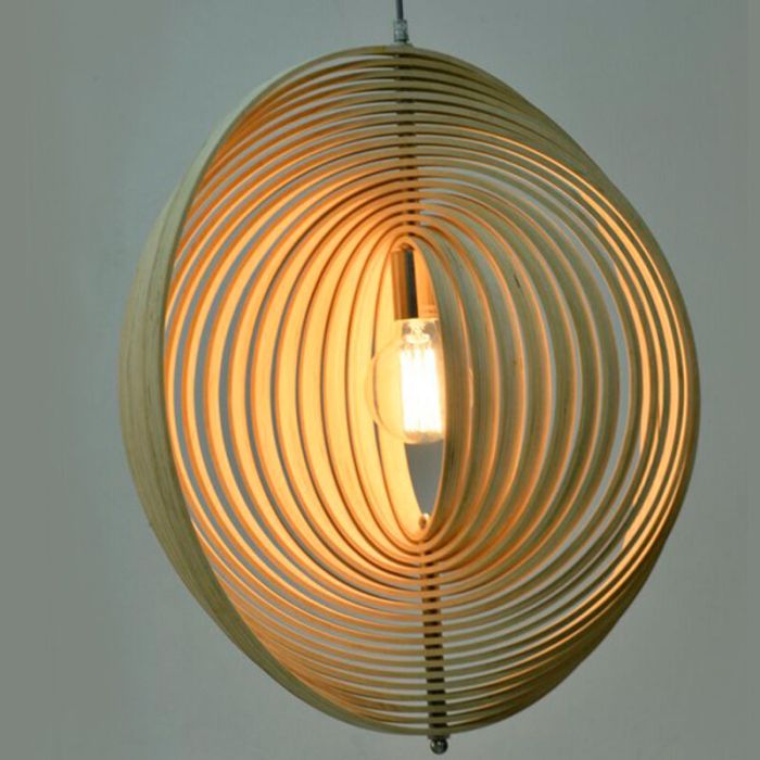 Rustik pendler lampe træ, Chislaine