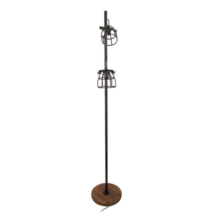 Industri gulv lampe sort, Calvin, med brytare