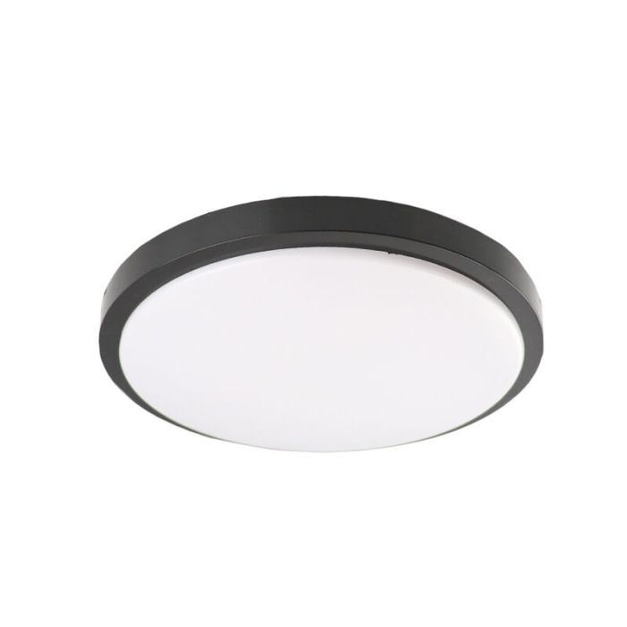Sort modern plafond plast, Kos, 16W, 3000K LED