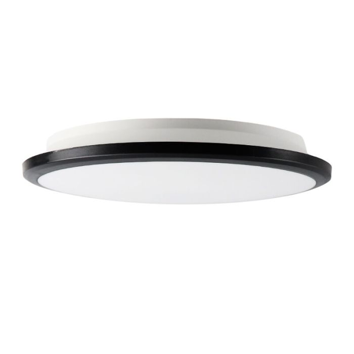 Sort modern plafond plast, Joachim, 24W, 3000K LED