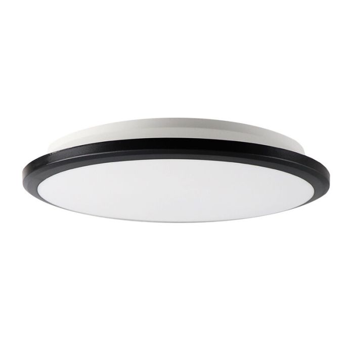 Sort modern plafond plast, Joachim, 24W, 3000K LED