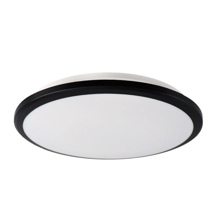 Sort modern plafond plast, Joachim, 24W, 3000K LED