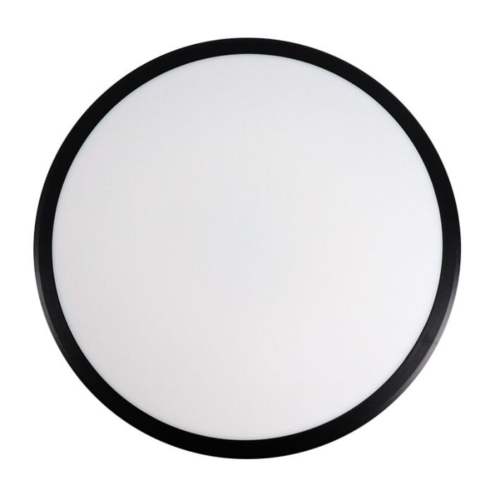 Sort modern plafond plast, Joachim, 24W, 3000K LED
