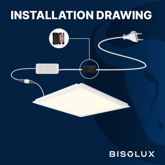 LED 30x30 panel, 18W, 6500K
