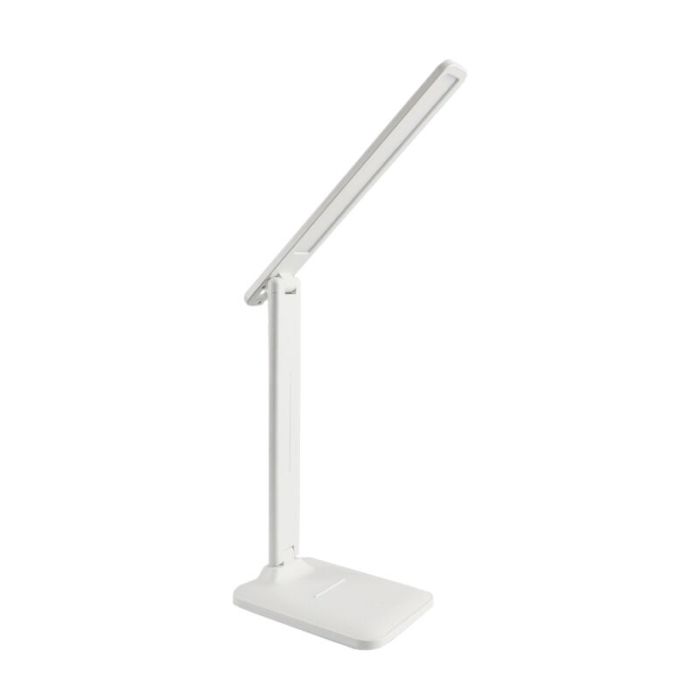 Hvid modern skrivebordslampe plast, Danila, 5W, justerbar lysfarve LED, med beröringsdimmer