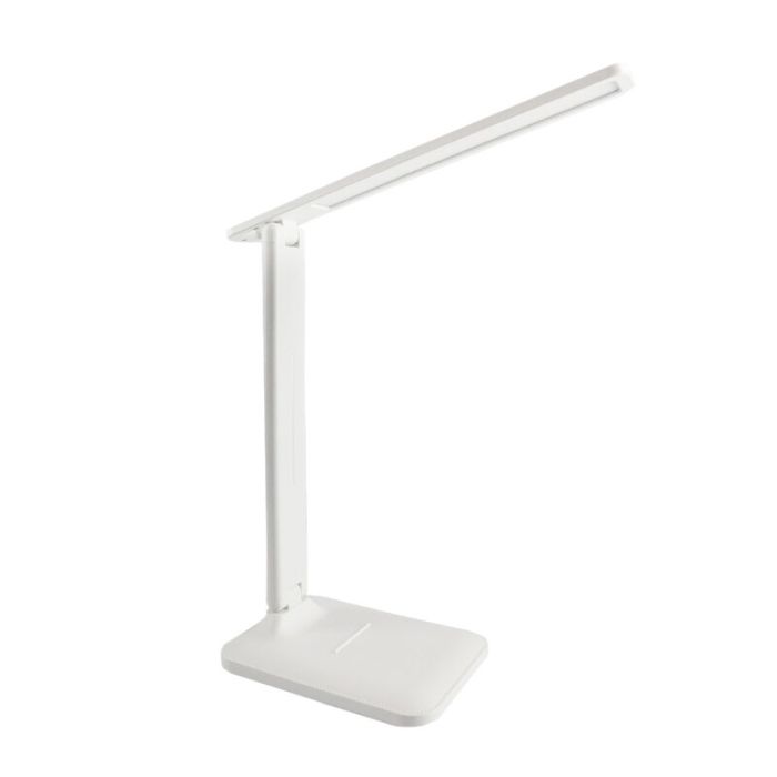 Hvid modern skrivebordslampe plast, Danila, 5W, justerbar lysfarve LED, med beröringsdimmer
