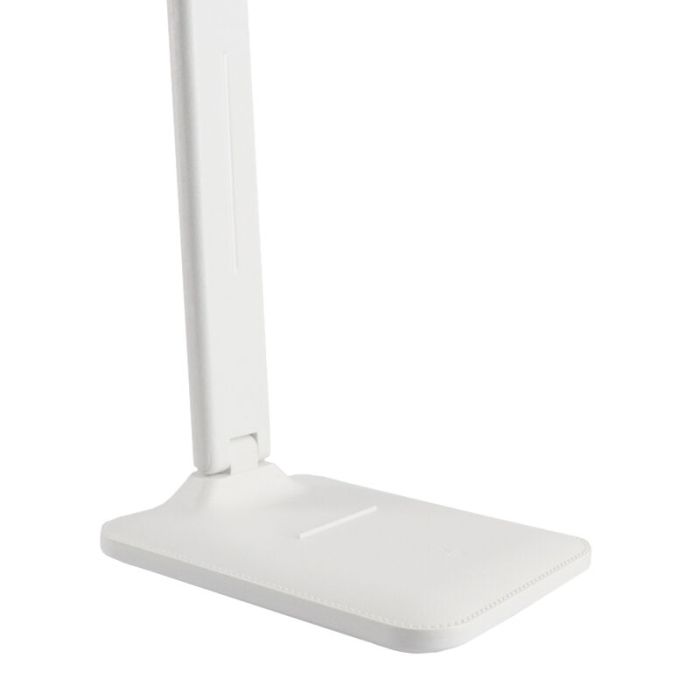 Hvid modern skrivebordslampe plast, Danila, 5W, justerbar lysfarve LED, med beröringsdimmer