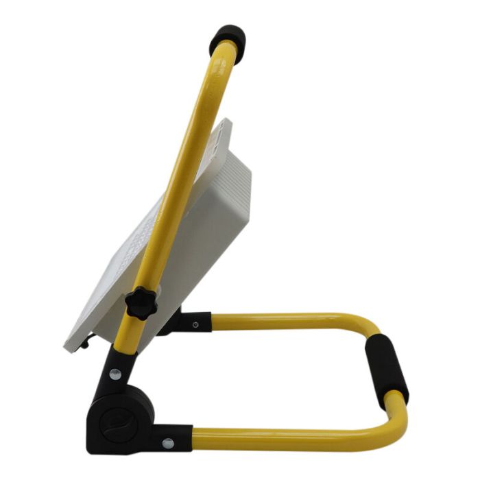 Gul genopladeligt arbejdslygte aluminium, Hilmi, 100W, 6500K LED, IP44, med brytare